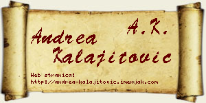 Andrea Kalajitović vizit kartica